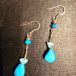 Elegant Blue Dangle Earrings